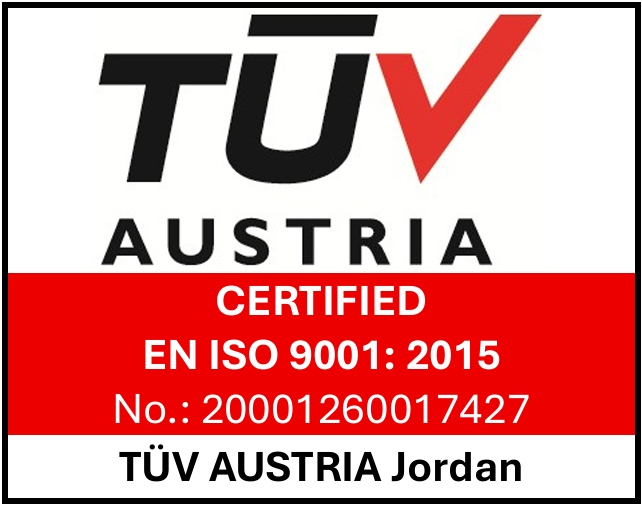 TÜV Austria Jordan ISO 9001:2015 certificate